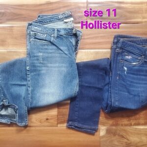 Hollister Dark and Light Blue Denim Jeans